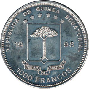 Экваториальная Гвинея 1000 франков - Obverse