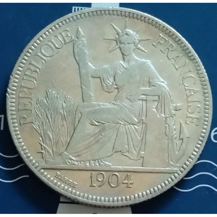 1 piastre 1904 (Silver), French Indochina