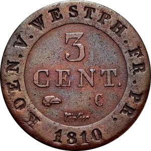 Königreich Westphalen 3 Centimes - Reverse