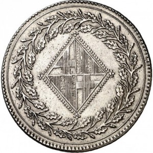 Barcelona 5 Peseten - Reverse