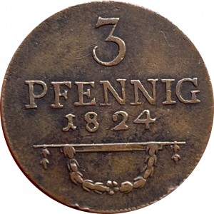 Sachsen-Coburg-Saalfeld 3 Pfennig - Reverse