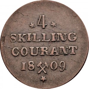 Norwegen  4 Schilling - Reverse