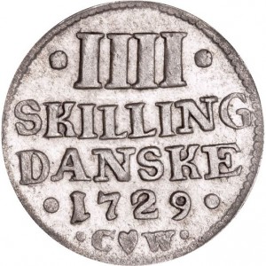 Dänemark  4 Schilling - Reverse