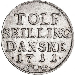 Dänemark  12 Schilling - Reverse