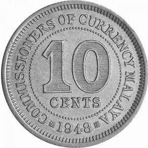Malaya 10 Cent - Reverse