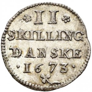 Norwegen  2 Schilling - Reverse