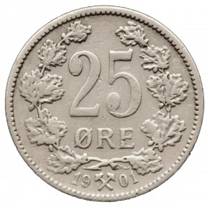 Norwegen  25 Öre - Reverse