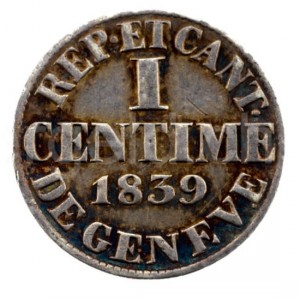 Genf (Kanton) 1 Centime - Reverse