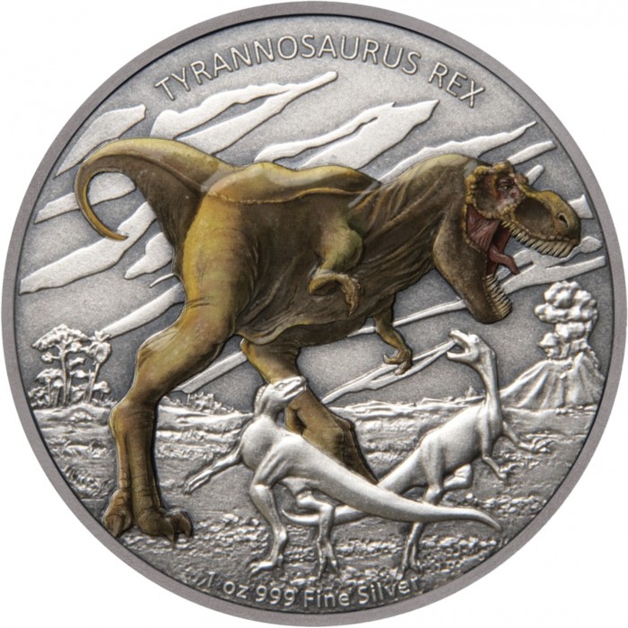 2 dollars , Niue (Dinosaurs - Tyrannosaurus Rex)