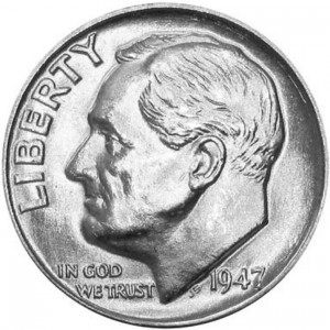 США 1 дайм - Obverse
