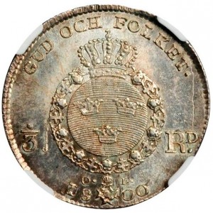 Schweden  ⅓ Riksdaler - Reverse