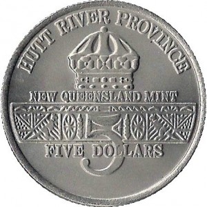 Principado do Rio Hutt 5 dólares - Obverse
