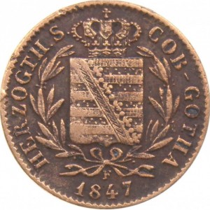 Sachsen-Coburg und Gotha 1 Pfennig - Obverse