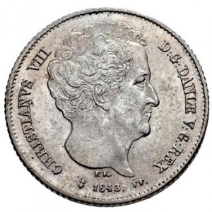 Dänemark  32 Rigsbankskilling - Obverse