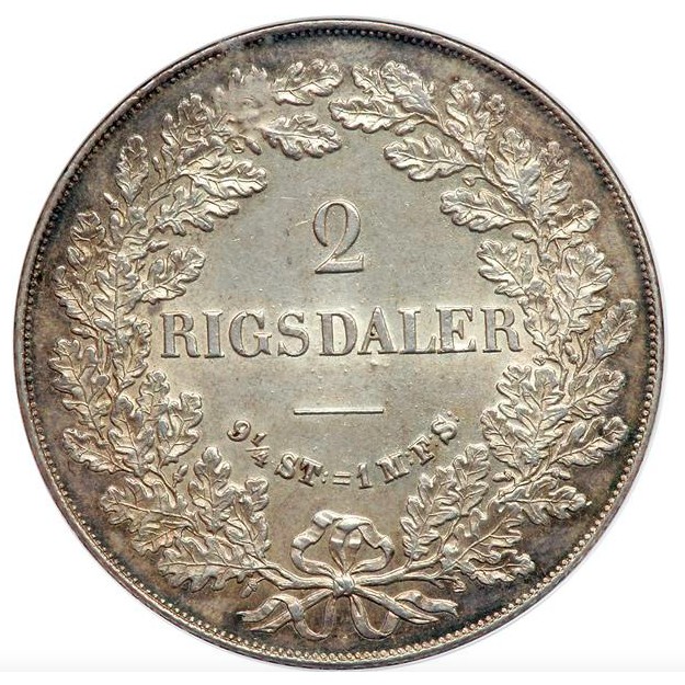 2 rigsdaleriai , Danija