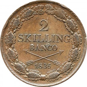 Schweden  2 Skilling Banco - Reverse