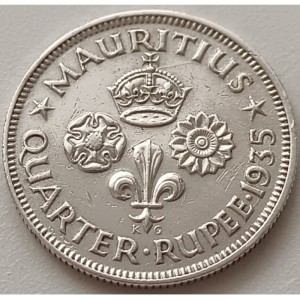 Mauritius ¼ Rupien - Reverse