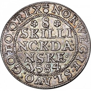Dänemark  8 Schilling - Reverse