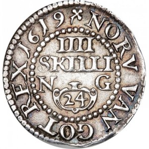 Dänemark  4 Schilling - Reverse