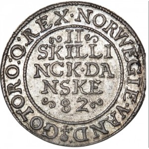 Dänemark  2 Schilling - Reverse