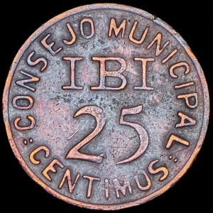 Spanien - Bürgerkrieg 25 Centimos - Obverse