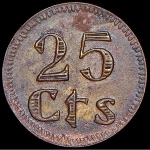 Spanien - Bürgerkrieg 25 Centimos - Reverse