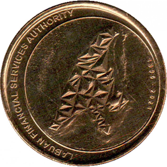 1 Ringgit , Malaysia (25-jähriges Jubiläum - Finanzdienstleistungsbehörde von Labuan)