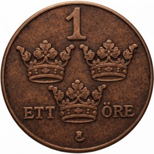 Schweden  1 Öre - Reverse