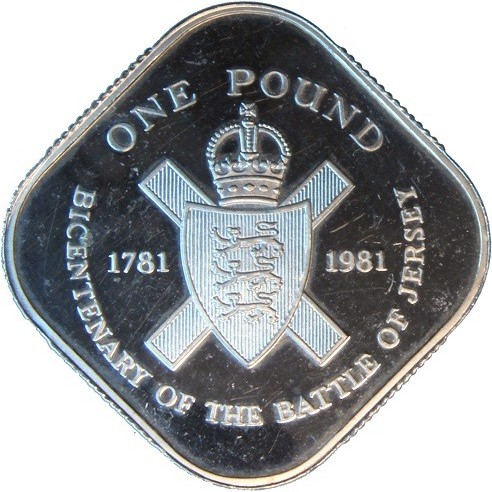 1 pound , Jersey (200è aniversari - Batalla de Jersey)