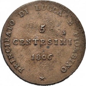 Lucca 5 Centimes - Reverse
