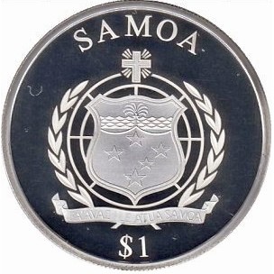 ١ دولار , ساموا (25th Anniversary - German Unification)
