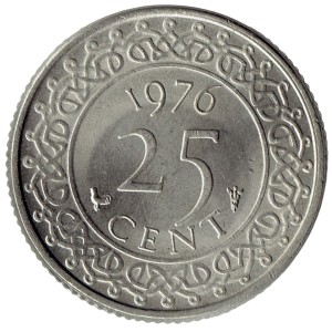 Suriname  25 Cent - Reverse