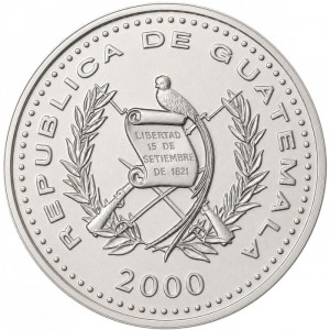 Guatemala  25 Centavos - Obverse