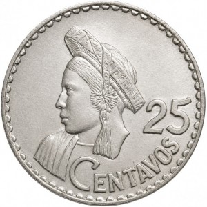 Guatemala  25 Centavos - Reverse