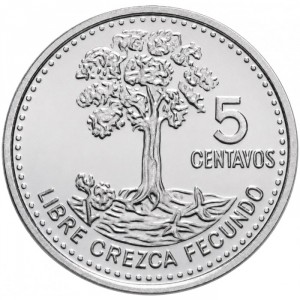 Guatemala  5 Centavos - Reverse