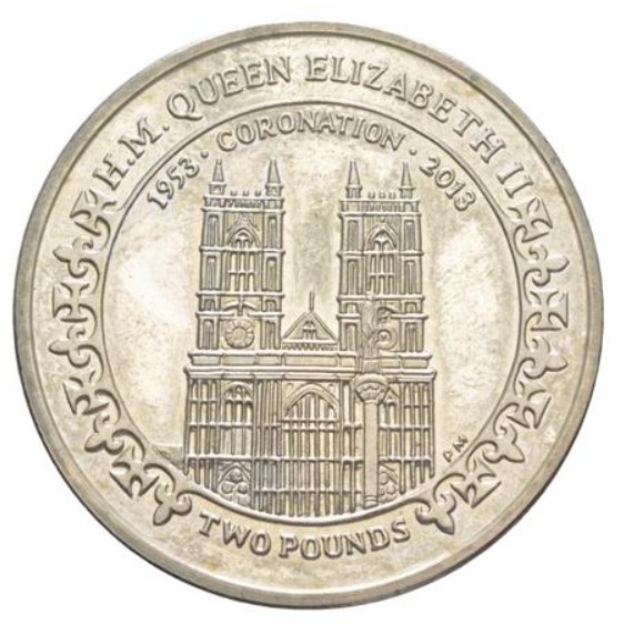 2 جنيه , إقليم المحيط الهندي البريطاني (60th Anniversary - Coronation of Queen Elizabeth II)