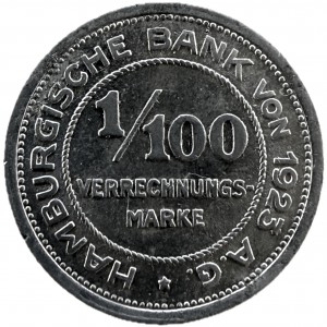 Deutschland (Notgeld) 1/100 Mark - Obverse