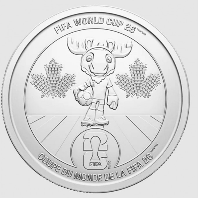 25 cêntimos , Canadá (Campeonato do Mundo de Futebol 2026 /Mascote/)