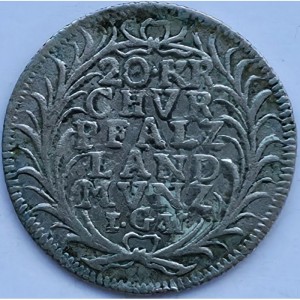 Pfalco kurfiurstystė 20 kreicerių - Reverse