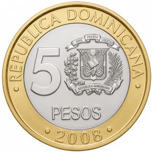 Dominikanische Republik 5 Pesos - Obverse