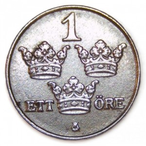 Schweden  1 Öre - Reverse